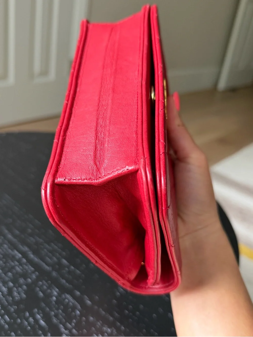 Chanel lambskin mini red full flap ❤️ - authentic